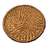 Woven circle The intricate spiral design and textures create a visually appealing and practical item perfect for adding organic charm png