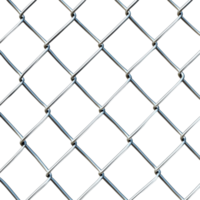 Metal chain-link fence with a transparent background Protection security and barrier concept Versatile element for graphic design projects png