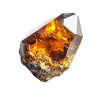 Glistening brown and gold crystal formation mineral raw and uncut a transparent ideal for digital compositing and design use png