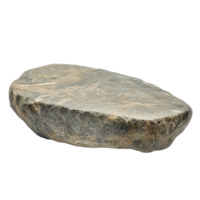 Isolated gray stone with smooth surface A natural rock with rough edges ideal for displays or minimalist designs on transparent background png