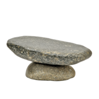 Stacked Stones Harmonious balance in natural form Minimalist zen sculpture smooth textures earthy tones serene stillness Ideal product display pedestal png