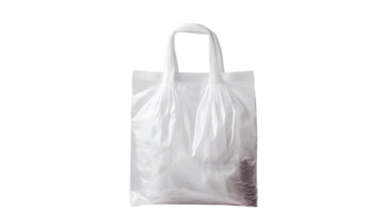 Empty plastic bag on black background, no people, cut out transparent png