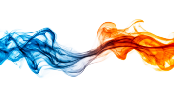 Fire and Ice Smoke Effect, Abstract Hot and Cold Element, cut out transparent png