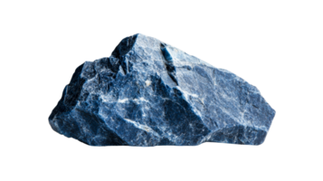 Natural stone fragment, blue, abstract pattern, geology sample, mineral, cut out transparent png