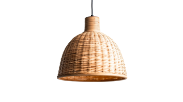 Stylish woven lampshade decor element, isolated design element, cut out transparent png