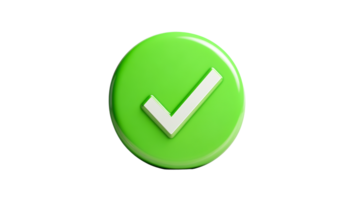 Green check mark symbol indicating approval or completion png