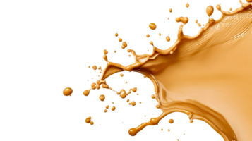Liquid splash creating dynamic shapes on a transparent background png