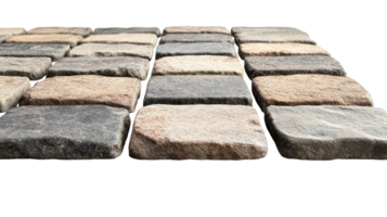 Stone tiling arrangement, textured pattern background, cut out transparent png