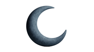 Crescent moon shape, texture, darkness, isolated object, cut out transparent png