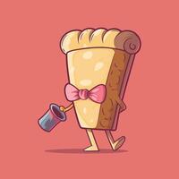 Mr. Pie's character is holding a top hat. vector
