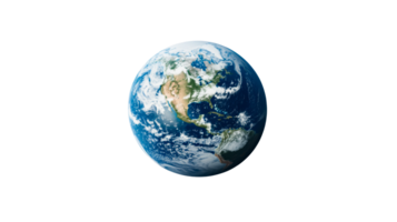 Earth from space view, planets, continents, ocean and sky, cut out transparent png