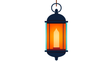 Glowing lantern illustration, decorative illumination object, cut out transparent png