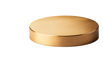 Golden Round Box Elegant, Object Design, isolated, cut out transparent png