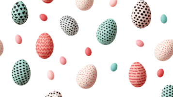 Páscoa ovos do vários cores, formas, e padrões, cortar Fora transparente png