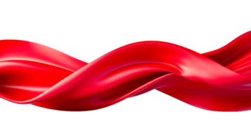 Red Abstract Wave, Wavy Flowing Form, cut out transparent png