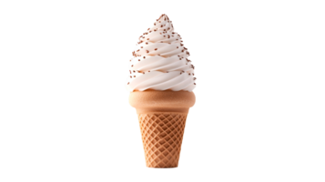 Delicious ice cream cone with sprinkles on a transparent background png