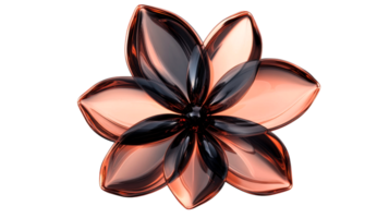 Elegant flower design with transparent background and details png