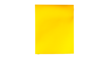 Bright yellow sheet with transparent background for design use png
