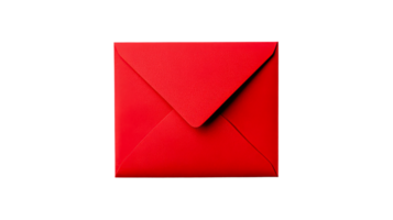 Square red envelope with black background for mockup, cut out transparent png