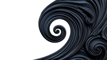 Abstract spiral pattern with intricate details, cut out transparent png