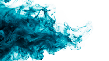 Ink cloud blue underwater abstract design, cut out transparent png