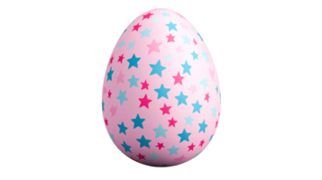 Decorated Easter Egg with Star Pattern, cut out transparent png