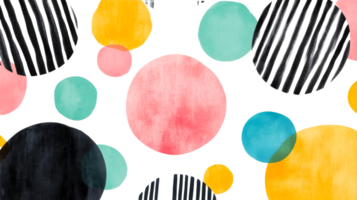 Abstract circles pattern with diverse colors, modern background, cut out transparent png