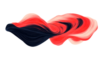 Abstract multicolored waves with swirl and flowing lines , cut out transparent png
