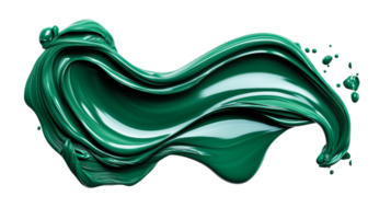Emerald Paint Swirl, Artistic Flow, Abstract Pattern, Fluid Texture, cut out transparent png