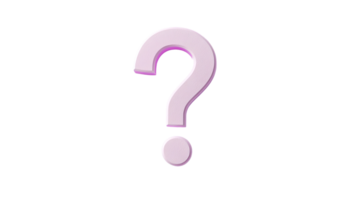 Colorful question mark symbol on transparent background for design png
