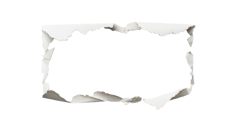 Unique torn paper frame with transparent background for creative use png