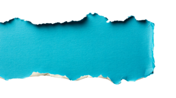 Aqua paper, torn edges, textured surface, abstract design, background, cut out transparent png