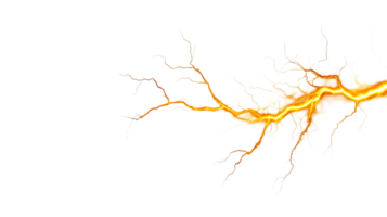 Dynamic electric discharge with branching patterns, cut out transparent png
