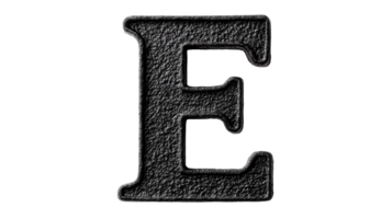 Bold letter E design on transparent background for creative use png