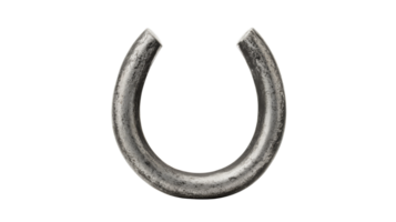 Metal horseshoe on transparent background for decorative use png