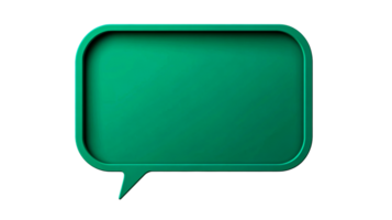 Green speech bubble on transparent background for expression png