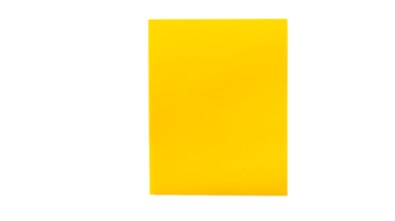 Bright yellow paper with a smooth texture on a transparent background png