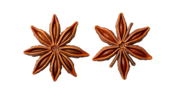 Star anise spice on transparent background, ideal for culinary uses png