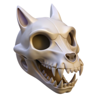 serene creative A single, realistic animal skull specify animal, e.g., wolf high quality png