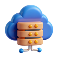 extraordinary creative Cloud computing server icon with data streams 4K png