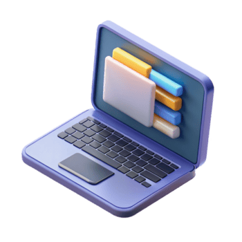 serein abstrait portable ordinateur avec codage Logiciel sur écran haute qualité png