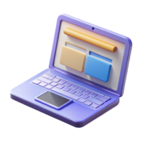 beautiful rustic Laptop computer with open lid displaying website homepage high quality png