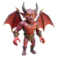 wonderful artistic A powerful demon, with horns and wings genuine png