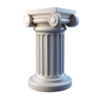 elegant rustic Roman column capital ionic style, high resolution png