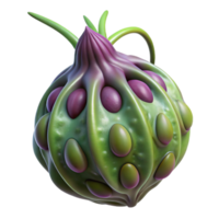 stunning rustic Alien seed pod with pulsating veins, detailed png