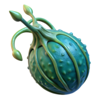 magnificent traditional Alien seed pod with pulsating veins, authentic png