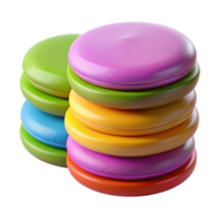 serene abstract A stack of colorful macarons, authentic png
