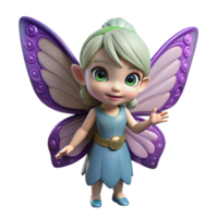 wonderful abstract A cute pixie with butterfly wings high resolution png