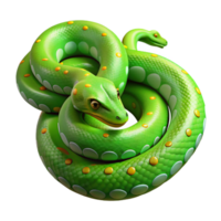 beautiful rustic A slithering green tree python high resolution png