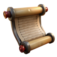 extraordinary vintage An ancient, weathered scroll with cryptic writing, 4K png